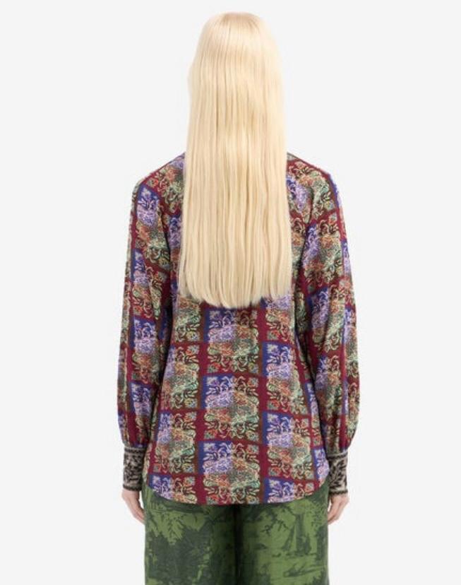 Camicia seta stampata Pierre Louis Mascia