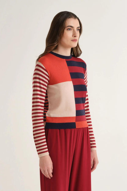 Maglia rigata block Maliparmi