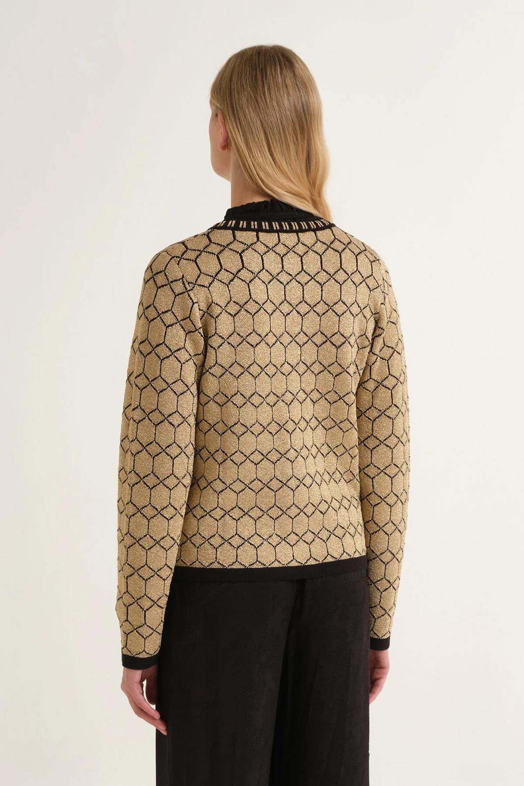 Cardigan jacquard lurex Maliparmi
