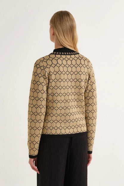 Cardigan jacquard lurex Maliparmi