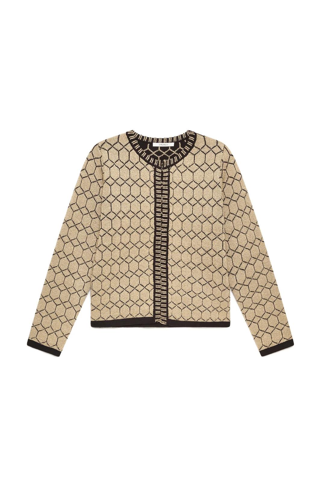 Cardigan jacquard lurex Maliparmi