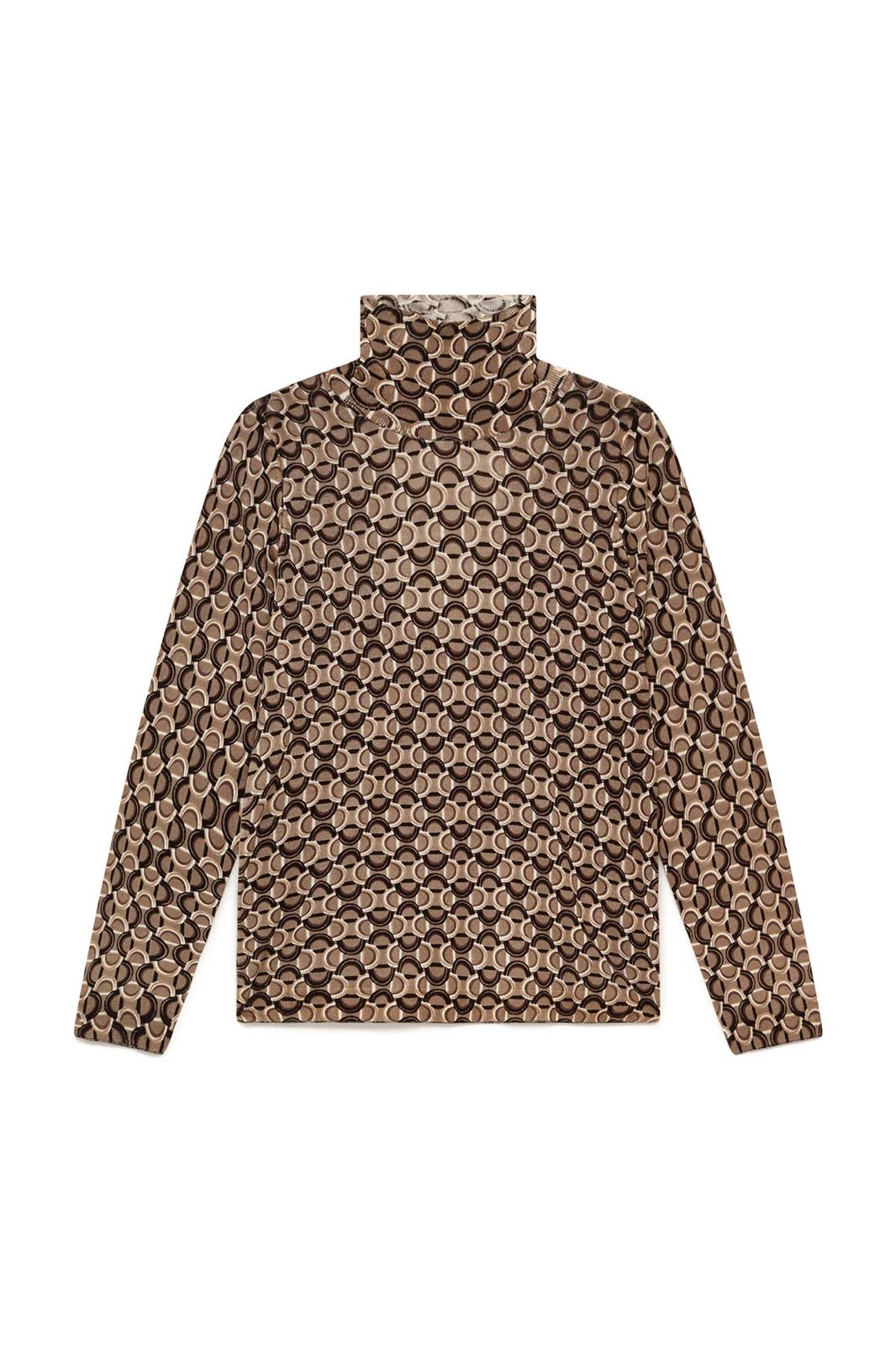 Pull Maliparmi dolcevita stampato