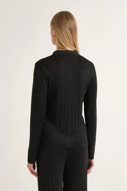 Cardigan polo lurex Maliparmi
