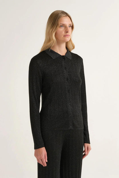 Cardigan polo lurex Maliparmi