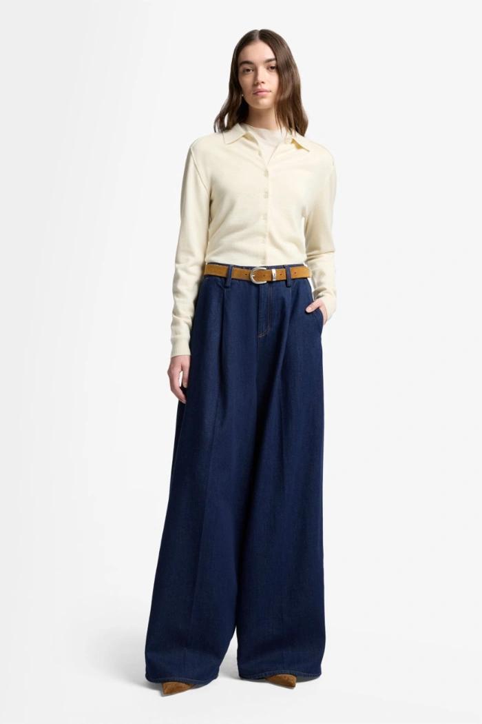 Jeans Seven pleated wide trouser