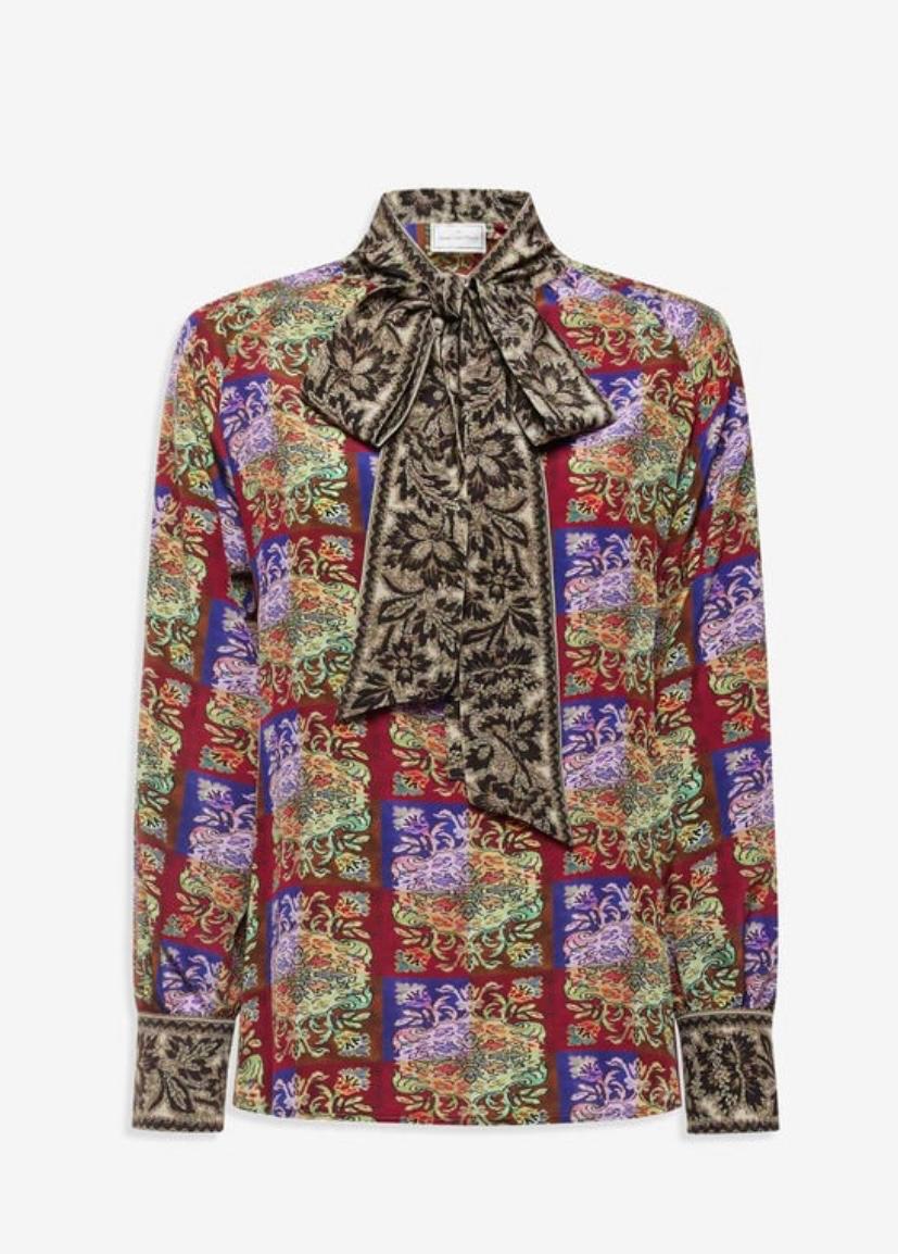 Camicia seta stampata Pierre Louis Mascia