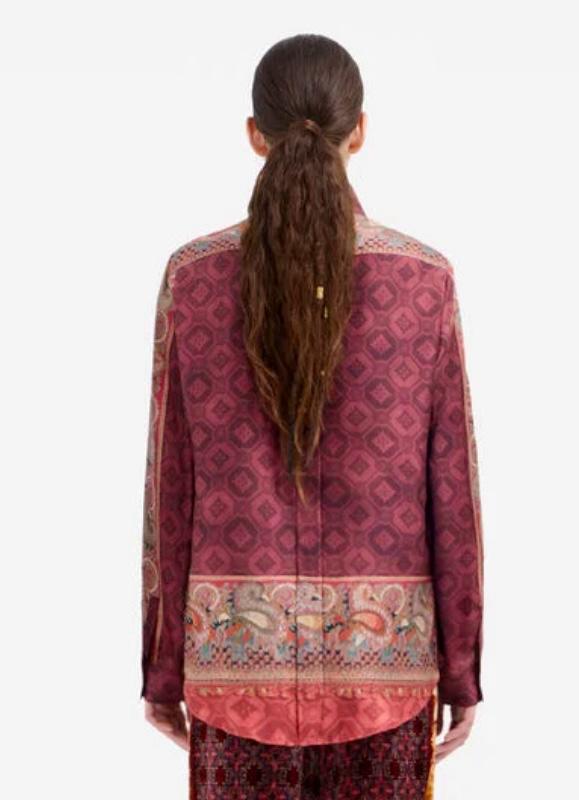 Camicia seta stampata Pierre Louis Mascia