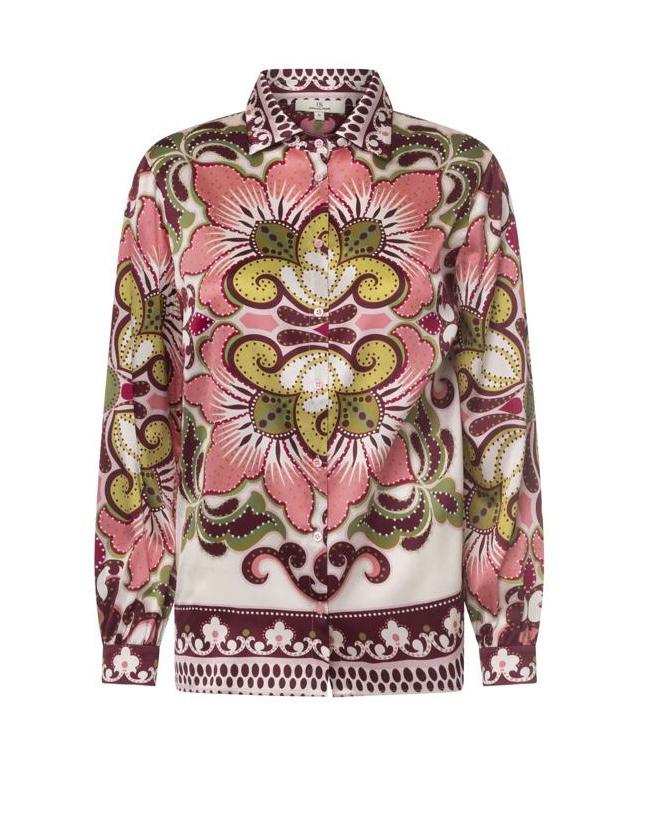 Camicia seta stampata
