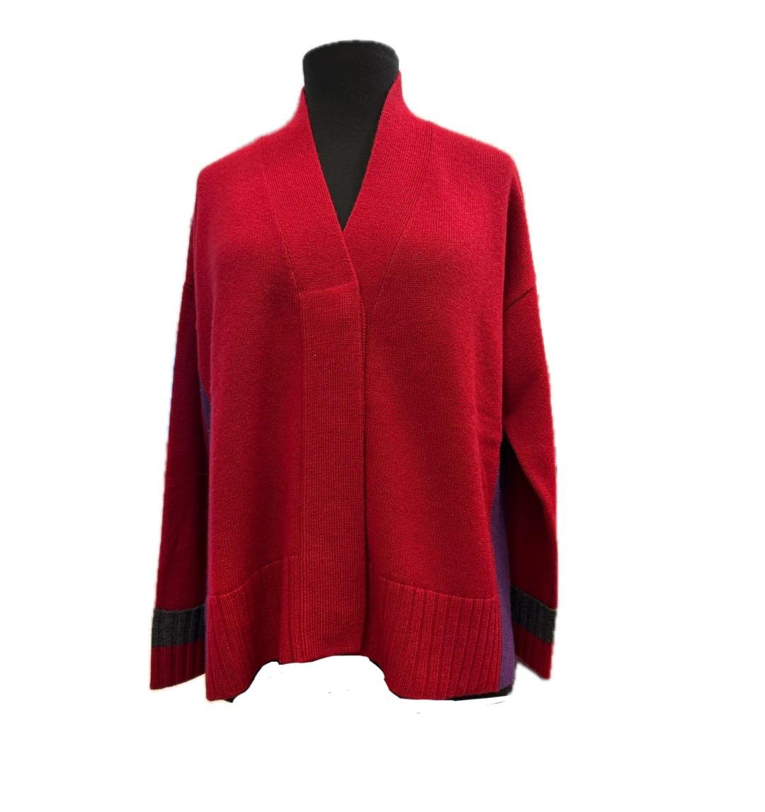 Cardigan bicolore