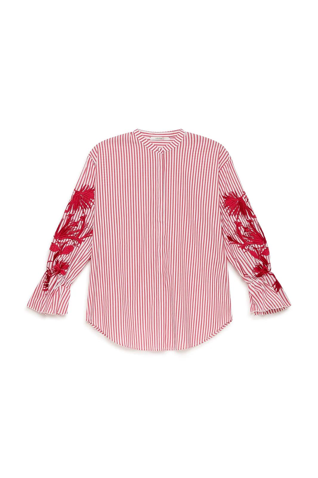 Camicia Maliparmi rigata con ricamo