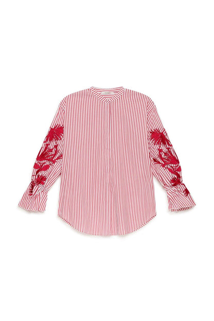 Camicia Maliparmi rigata con ricamo