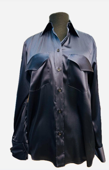 Camicia raso seta Mazzarelli