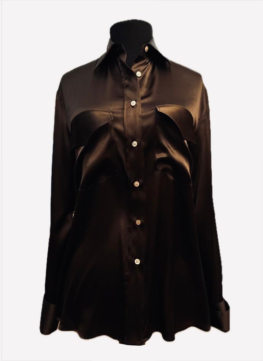 Camicia raso seta Mazzarelli